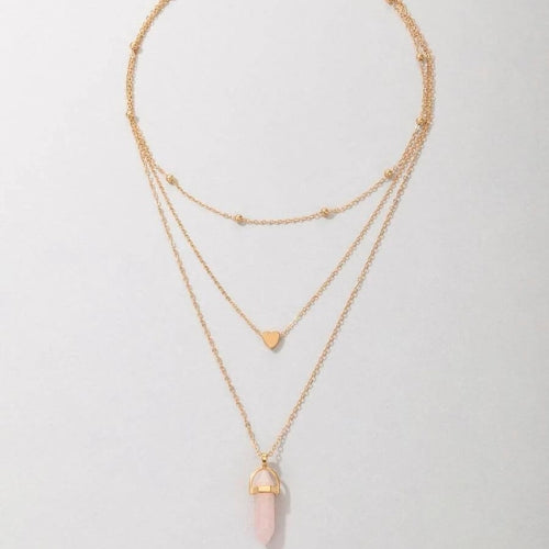 Collar Cuarzo Rosa Del Amor