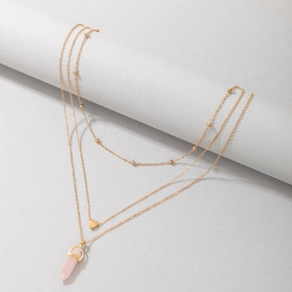 Collar Cuarzo Rosa Del Amor